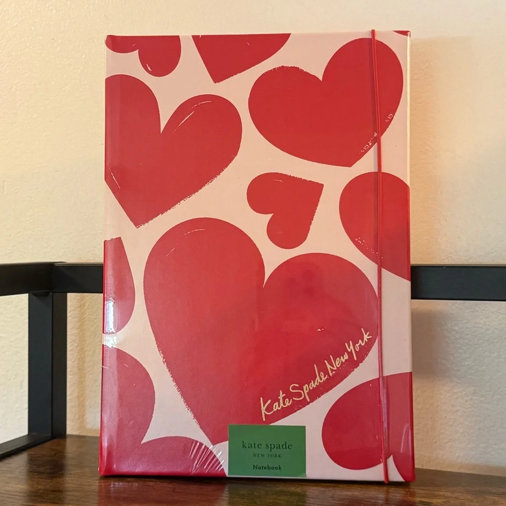 Kate Spade New York Sweet Hearts Take Note Extra Large Notebook in Blush